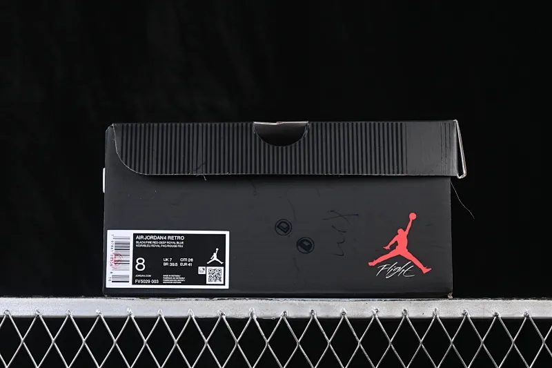 All categories Air Jordan Jordan series basketball shoes Air Jordan 4 X version Air Jordan 4 Retro "Lase" AJ4 Joe 4 black gray blue color FV5029-003